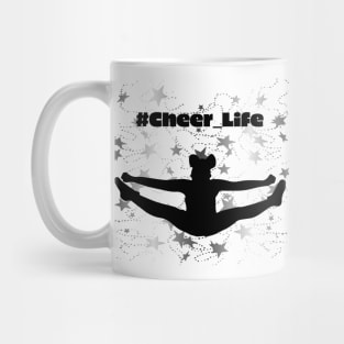 #cheer_Life Design with Silver Star Background Style 3 Mug